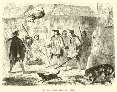 Niszczyciele psów z Cuzco autorstwa Edouard Riou