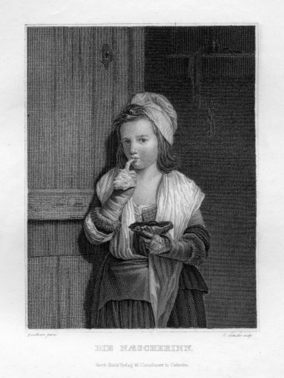 Dziewczyna jedząca, ok. 1833 autorstwa Edouard Schuler
