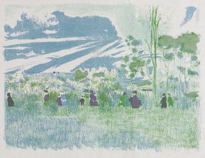 Przez pola autorstwa Edouard Vuillard