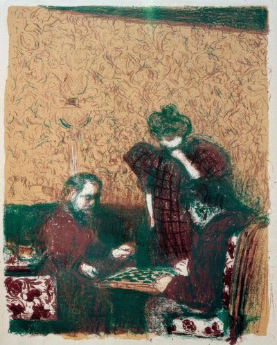 Gra w warcaby autorstwa Edouard Vuillard