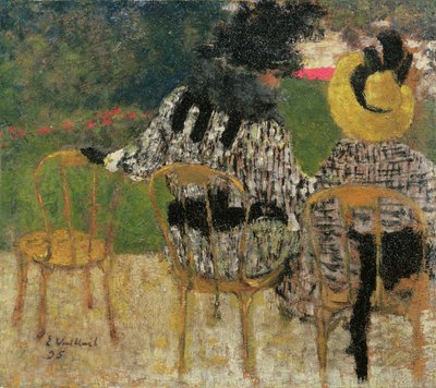 W Ogrodach Tuileries, 1895 (olej na tekturze) autorstwa Edouard Vuillard