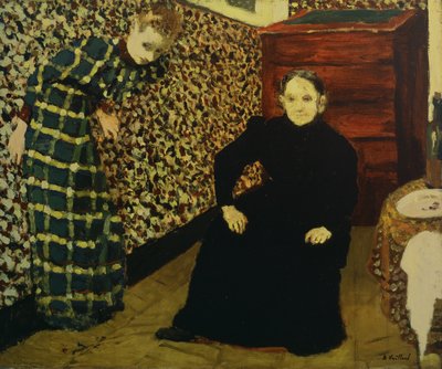 Wnętrze, matka i siostra artysty, 1893 autorstwa Edouard Vuillard