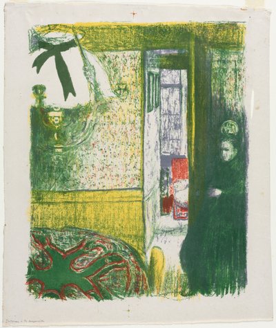 Wnętrze z wiszącą lampą autorstwa Edouard Vuillard