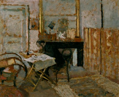 K.X. Roussel Czytanie, ok. 1904 (olej na tekturze) autorstwa Edouard Vuillard