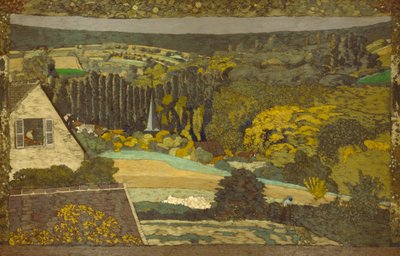 Krajobraz: Okno z widokiem na las autorstwa Edouard Vuillard