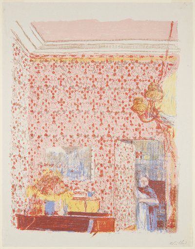 Landschaften und Innenräume: Innenraum mit rosa Tapete I autorstwa Edouard Vuillard