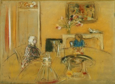 Obiad w zamku Clayes; Obiad w Chateau des Clayes, ok. godz. 1935 autorstwa Edouard Vuillard