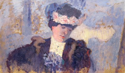 Madame Hessel w kapeluszu ozdobionym kwiatami, ok. 1905 r. autorstwa Edouard Vuillard