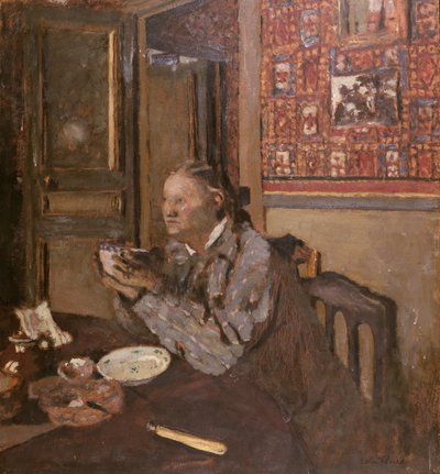 Madame Vuillard z miską, 1898 autorstwa Edouard Vuillard