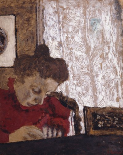 pisanie Marie Vuillard; Skrzypca Marie Vuillard, ok. 1895 r. autorstwa Edouard Vuillard