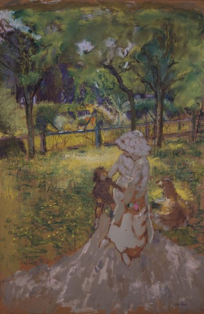 Matka z Dzieciątkiem w porannym ogrodzie w sadzie, 1909-1911. autorstwa Edouard Vuillard