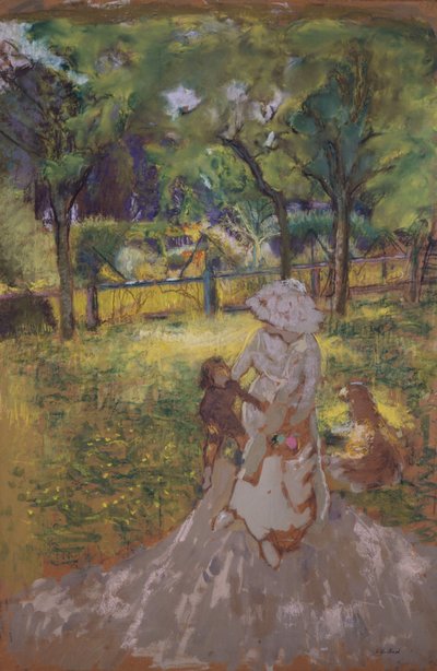 Matka i dziecko w ogrodzie autorstwa Edouard Vuillard