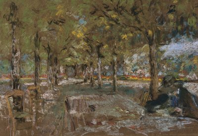 Czytanie pod drzewami w Amfreville, ok. 1906 autorstwa Edouard Vuillard