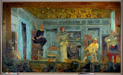 Reprezentacja utworu „Pacjent urojony” Jeana Baptiste Poquelin dit Moliere (1622-1673) autorstwa Edouard Vuillard