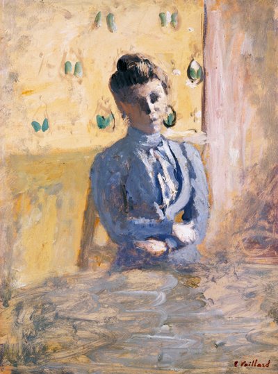 Siedząca kobieta w kolorze niebieskim, ok.1899 autorstwa Edouard Vuillard