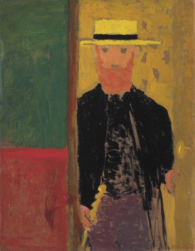 Autoportret w słomkowym kapeluszu, ok. 1892 r. autorstwa Edouard Vuillard