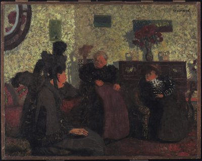 Wizyta wdów, 1899 (olej na papierze) autorstwa Edouard Vuillard