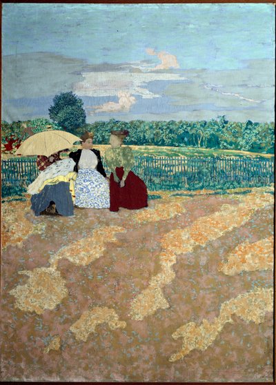 Ogrody publiczne: Rozmowa (w środku) (detal tryptyku) autorstwa Edouard Vuillard