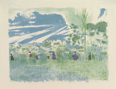 À Travers Champs (Przez pola), z serii Pejzaże i wnętrza autorstwa Edouard Vuillard