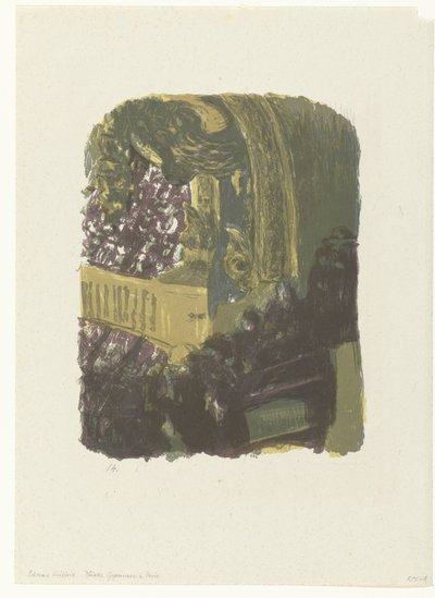 Trybuna i balkony z publicznością w Théâtre Gymnase w Paryżu Une Galerie au Gymnase autorstwa Edouard Vuillard
