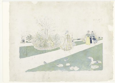 Piesi w parku Tuileries w Paryżu Le Jardin des Tuileries autorstwa Edouard Vuillard