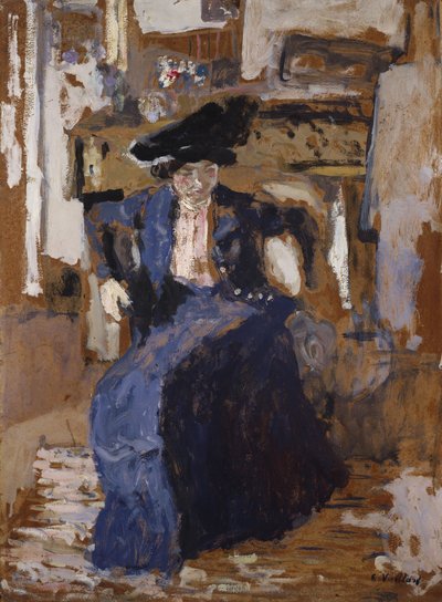 Kobieta w kolorze niebieskim autorstwa Edouard Vuillard