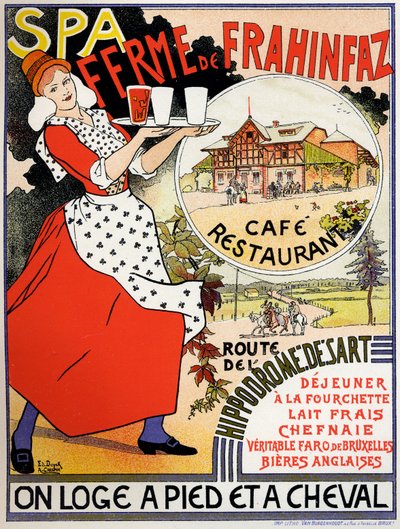Reklama farmy Cafe Frahinfaz, ok. 1890 (plakat) autorstwa Edouard and Crespin Adolphe (1859 1944) Duyck