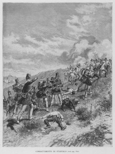 Combattimento Di Staffalo (grafika) autorstwa Edouardo Matania