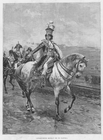 Joachim Murat król Neapolu (grafika) autorstwa Edouardo Matania