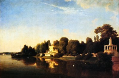Brzegi Parku Glienicker autorstwa Eduard Gaertner