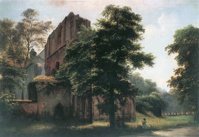 Ruiny klasztoru Lehnin autorstwa Eduard Gaertner