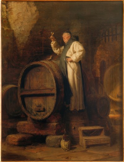 Degustacja wina w piwnicy autorstwa Eduard von Grutzner