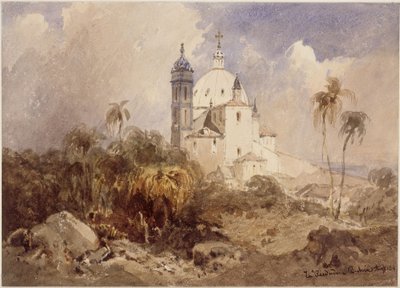 Widok kościoła La Piedade w Salvadorze (Bahia) autorstwa Eduard Hildebrandt