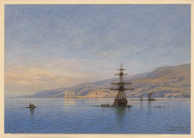Zamek Miramare w zatoce Grignano niedaleko Triestu autorstwa Eduard Hildebrandt