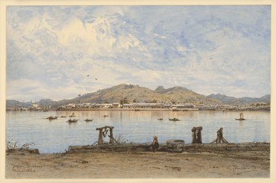 Port w Nagasaki autorstwa Eduard Hildebrandt