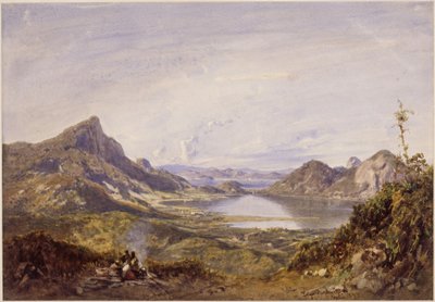 Jezioro Rodrigo de Freitas. Rio de Janeiro autorstwa Eduard Hildebrandt
