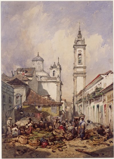 Ulica Ouvidor. Rio de Janeiro autorstwa Eduard Hildebrandt