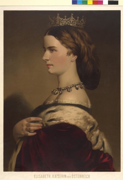 Cesarzowa Austrii Elżbieta (litografia) autorstwa Eduard Kaiser