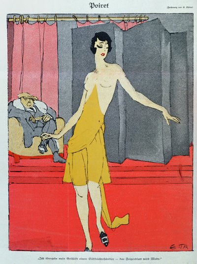 W Couturier, model z Paulem Poiretem (1879-1944) z „Simplicissimus” autorstwa Eduard Thöny