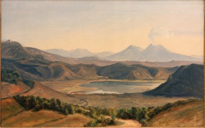 Jezioro Averno i Vesuv autorstwa Eduard Wilhelm Pose