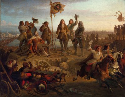 Książę Eugeniusz wysyła posłańca do cesarza, informując go o jego zwycięstwie…, ok. 1860 r. autorstwa Eduard von Engerth