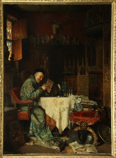 Kolekcjoner (lombard) - Obraz Eduarda von Gruetznera (1846-1925), olej na płótnie autorstwa Eduard von Grutzner