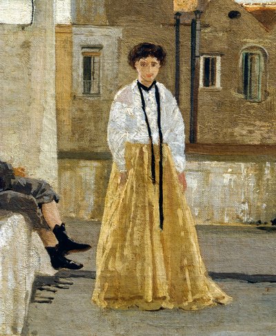 Taras, Edoardo Dalbono (1841-1915), olej na desce, 45x30 cm. Szczegół. autorstwa Eduardo Dalbono