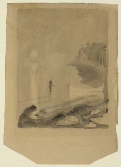 Łódź przywiązana do molo autorstwa Edvard Munch