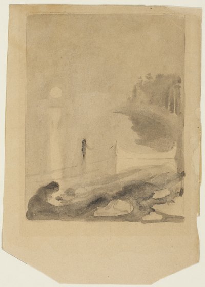 Łódź przycumowana do molo, 1892 autorstwa Edvard Munch