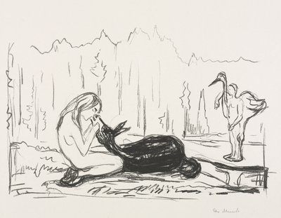 Alfa i Omega: Żona Omega i osioł autorstwa Edvard Munch