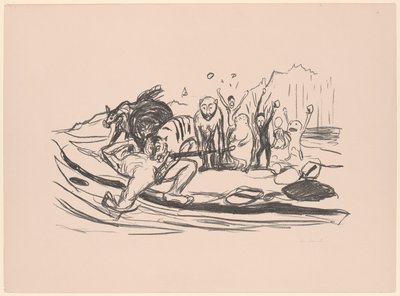 Śmierć Alfy autorstwa Edvard Munch