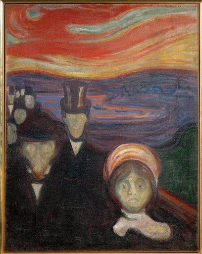 Niepokój (olej na płótnie) autorstwa Edvard Munch