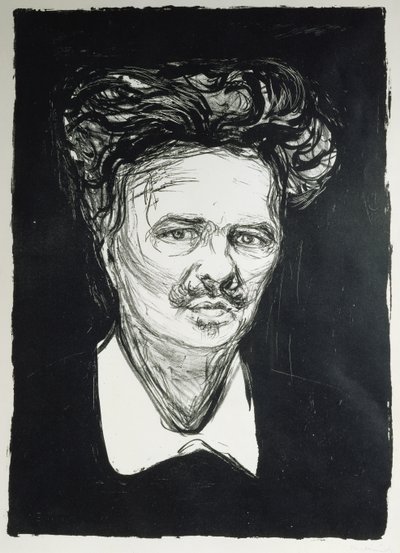 August Strindberg (lito) autorstwa Edvard Munch