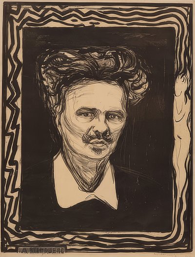 Augusta Strindberga. 1896 autorstwa Edvard Munch